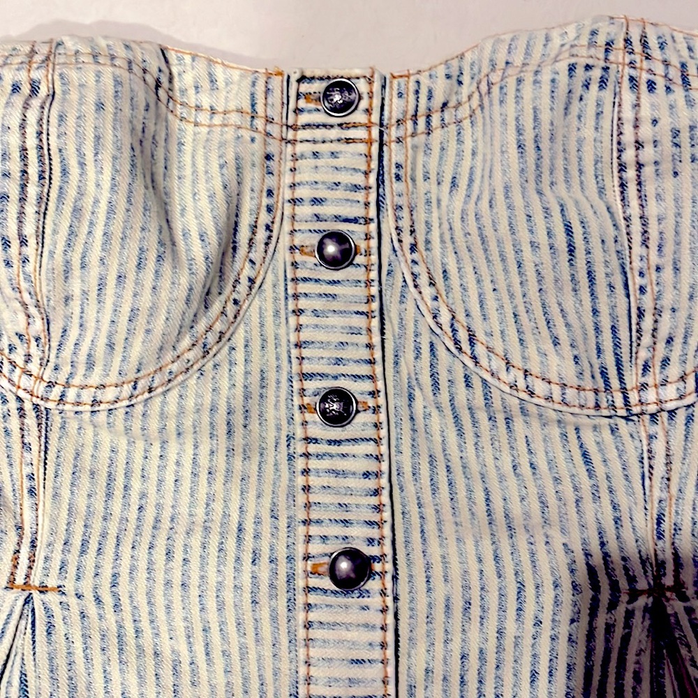Anthropologie Denim corset top